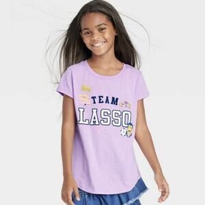 New‎ Girl's Ted Team Lasso Purple Graphic Tee Small 6/6x